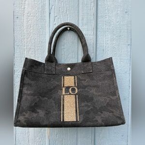 Quilted Koala Kanvas Tote Bag With 2 Straps Dark Camo